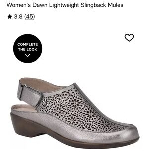 Women's Lightweight Slingback Mules - Metallic Gray